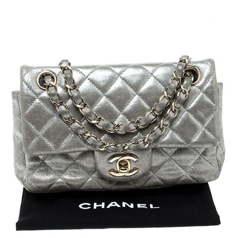 chanel flap bag silver|chanel flap bag small.